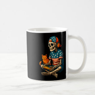 Caneca De Café Videos games de Jogos Patrióticos do Esqueleto Gam