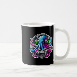 Caneca De Café Videos games Octopus Engraçados Lover Gamer Octopu