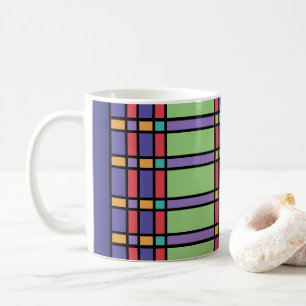 Caneca De Café Vidro Colorido Cores Brilhantes