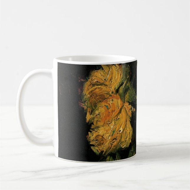 Caneca De Café Vidro com Rosas por Vincent van Gogh (Esquerda)