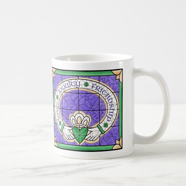 Caneca De Café Vidro De Claddagh (Direita)