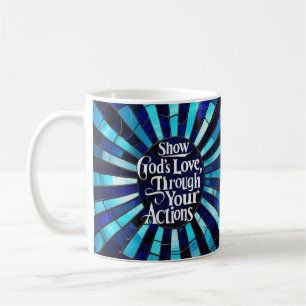 Caneca De Café Vidro de Cor - Mostrar Amor