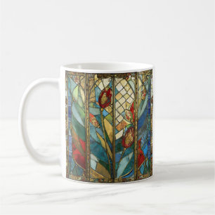Caneca De Café Vidro de Cor Red Chief Papoulas ao Nascer do Sol