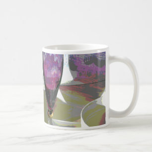 Caneca De Café Vidro de Fluxo Roxo com Sombra
