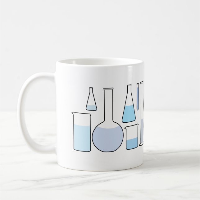 Caneca De Café Vidro de laboratório azul (Esquerda)