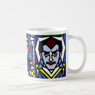 Caneca De Café Vidro Estreito Halloween Dracula Mug