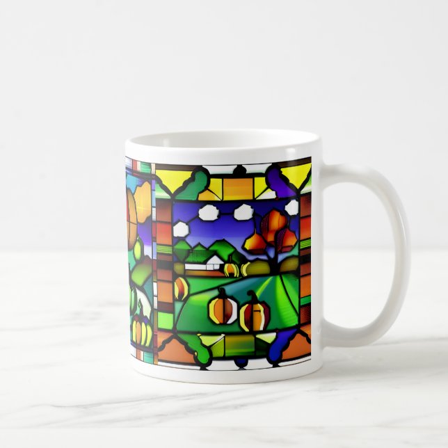 Caneca De Café Vidro Estreito Pumpkin Patch Mug (Direita)