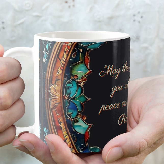 Caneca De Café Vidro Faux Colorido Personalizável (Criador carregado)