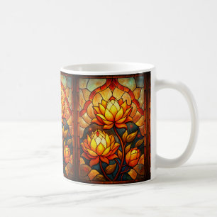 Caneca De Café Vidro Floral De Café