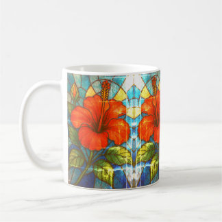 Caneca De Café Vidro Hibiscus