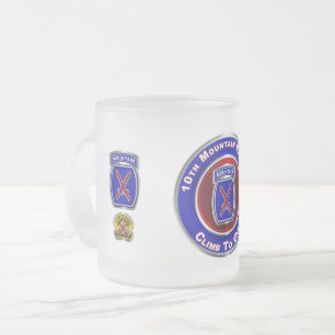Caneca De Café Vidro Jateado 10ª Divisão de Montanha "Subir à Glória"