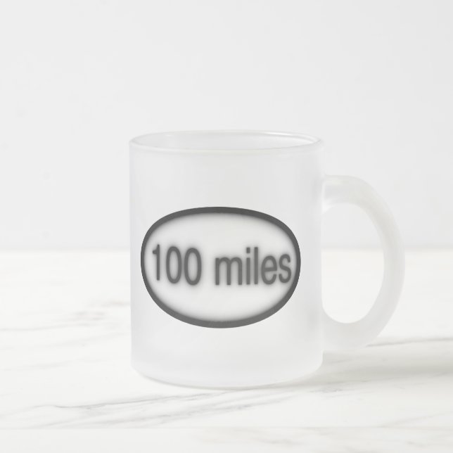 Caneca De Café Vidro Jateado 100 milhas (Direita)