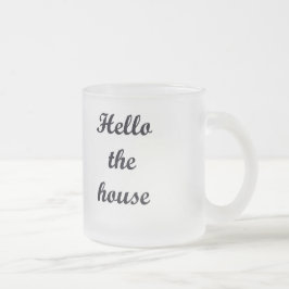 Caneca De Café Vidro Jateado 10 onças gearam Caneca-Olá! a casa