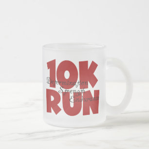 Caneca De Café Vidro Jateado 10K Executar Vermelho