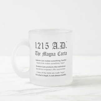 Caneca De Café Vidro Jateado 1215 A.D.™ The Magna Carta Common Law Glass Mug