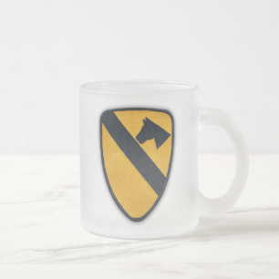 Caneca De Café Vidro Jateado 1rua de Cavalaria Air Cav Airmobile Fort Veteranos