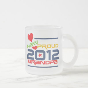 Caneca De Café Vidro Jateado 2012 t-shirt e presentes orgulhosos do vovô