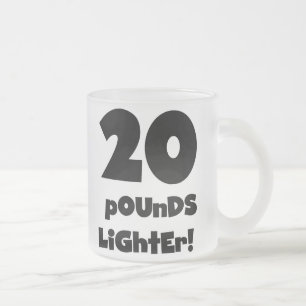 Caneca De Café Vidro Jateado 20 libras mais leve