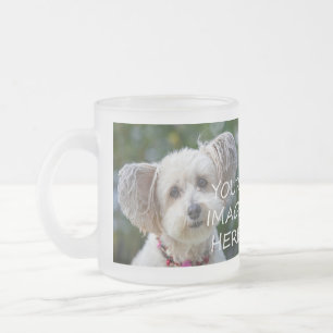 Caneca De Café Vidro Jateado 2 Fotografias Torna O Seu Novo Cão Pet Cat Foto Mu