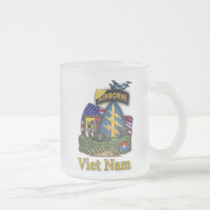 Caneca De Café Vidro Jateado 3ª força especial vietnam vets de cerveja gelada M