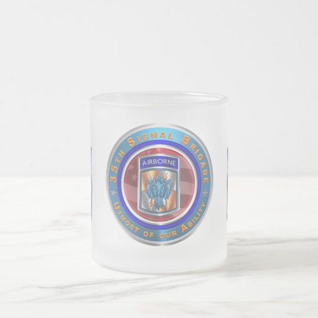 Caneca De Café Vidro Jateado 35.o sinal Brigada-Avião (Centro)