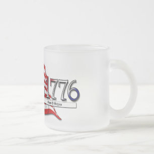 Caneca De Café Vidro Jateado 4 de julho de 1776 Estrelas e Stripes