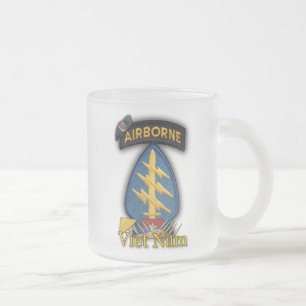 Caneca De Café Vidro Jateado 6 green berets sfg vietnam vets frosty Mug