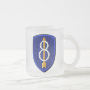 Caneca De Café Vidro Jateado 8ª Div Infanteria veteranos vets Alemanha