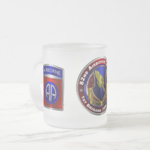 Caneca De Café Vidro Jateado 82.o Divisão de Aeronaves 1Brigada de ruas 504.o P