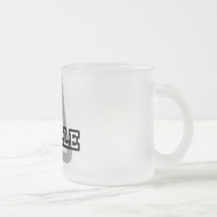 Caneca De Café Vidro Jateado A é para Arielle