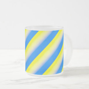 Caneca De Café Vidro Jateado A Ucrânia Azul e Amarela inspirou a paz contra a g