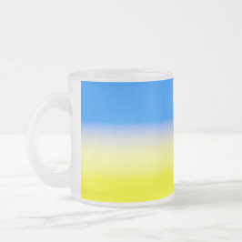 Caneca De Café Vidro Jateado A Ucrânia Azul e Amarela inspirou a paz contra a g