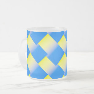 Caneca De Café Vidro Jateado A Ucrânia Azul e Amarela inspirou a paz contra a g