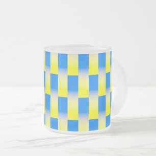 Caneca De Café Vidro Jateado A Ucrânia Azul e Amarela inspirou a paz contra a g