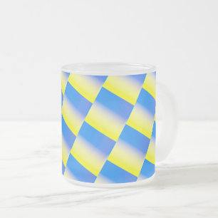 Caneca De Café Vidro Jateado A Ucrânia Azul e Amarela inspirou a paz contra a g