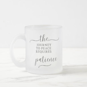 Caneca De Café Vidro Jateado A Viagem à Paz Mug