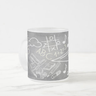 Caneca De Café Vidro Jateado Acessórios para inscrição no estilo de quadro de c
