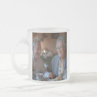 Caneca De Café Vidro Jateado Adicionar Foto de Aniversário Personalizar