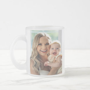 Caneca De Café Vidro Jateado Adicionar Foto de Bebê Personalizar