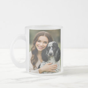 Caneca De Café Vidro Jateado Adicionar Foto de Poddle Personalizar Customizar