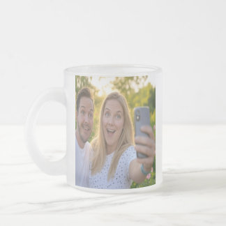 Caneca De Café Vidro Jateado Adicionar Personalização de Selfie