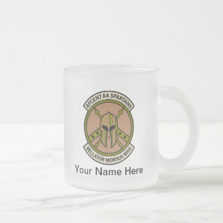 Caneca De Café Vidro Jateado AFCENT A4 Spartan Time Mug