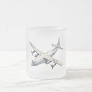 Caneca De Café Vidro Jateado Airplane
