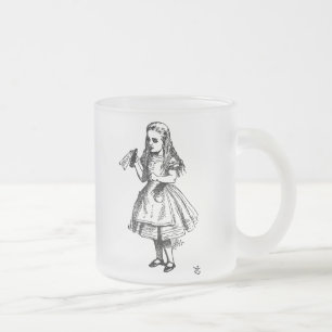 Caneca De Café Vidro Jateado Alice no país das maravilhas
