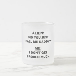 Caneca De Café Vidro Jateado Alienígena