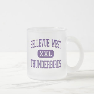 Caneca De Café Vidro Jateado Alto ocidental de Bellevue - Thunderbirds - -