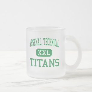 Caneca De Café Vidro Jateado Alto técnico do arsenal - titã - - Indianapolis