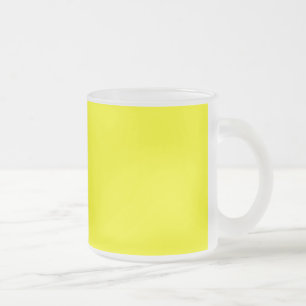 Caneca De Café Vidro Jateado Amarelo
