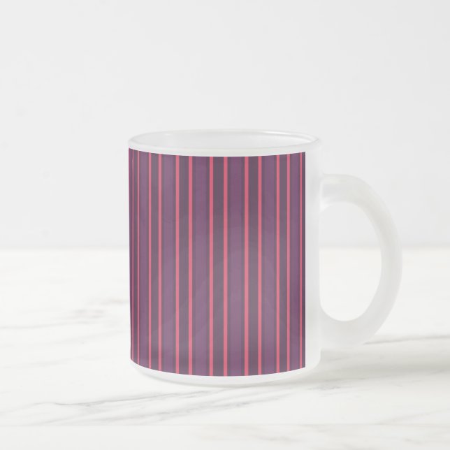 Caneca De Café Vidro Jateado Ameixas e faixas vermelhas de doces (Direita)