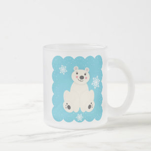 Caneca De Café Vidro Jateado Amigo polar